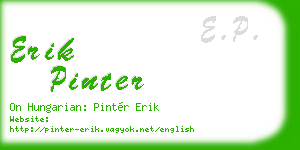 erik pinter business card